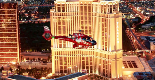 Las Vegas Strip helicopter night flight