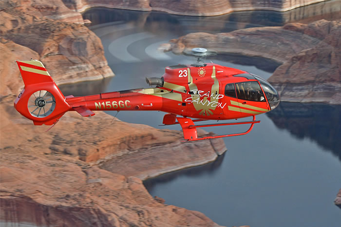 Grand Canyon helicopter tour with views of Lake Mead