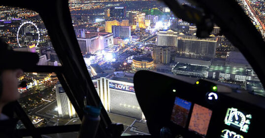 Las Vegas Helicopter Night Flight Strip views