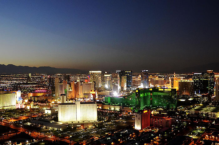Views of the Las Vegas Strip from the sky