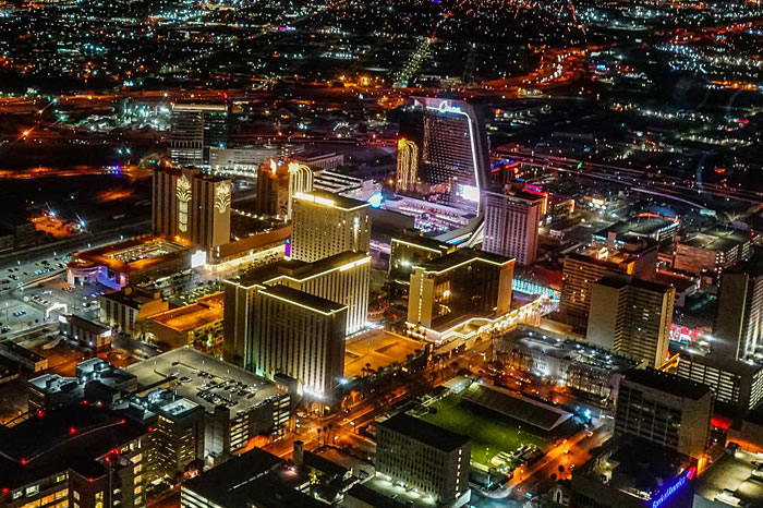 Spectacular views over Downtown Las Vegas
